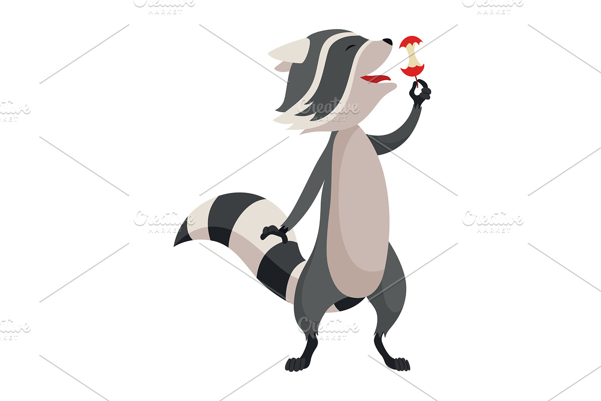 Cartoon raccoon character emotion, an Animal Illustration by the8monkey