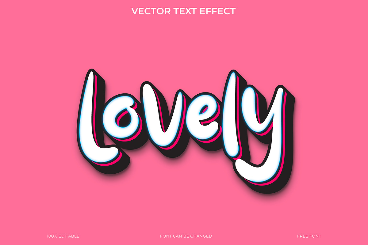 Lovely 3D Text Effect EPS File, an Action Add-On by Imamul001