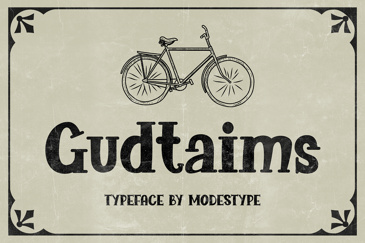 GUDTAIMS - Classic Comic Font, a Sans Serif Font by Modestype Studio (Photo 1 of 11)