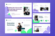 White Tech Company Powerpoint, a Presentation Template by Aiyari Graphic (Thumbnail 2 of 5)