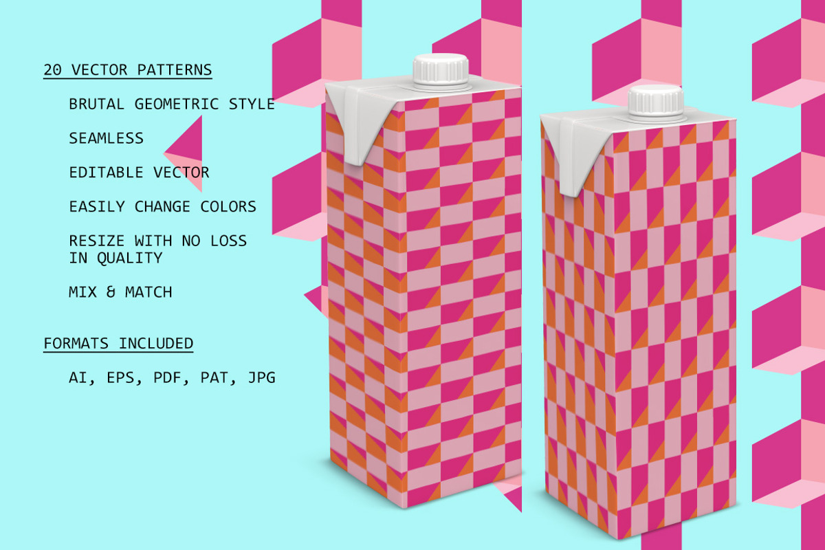 Brutal Geo Patterns, a Pattern Graphic by Pulpixel Design (Photo 2 of 15)