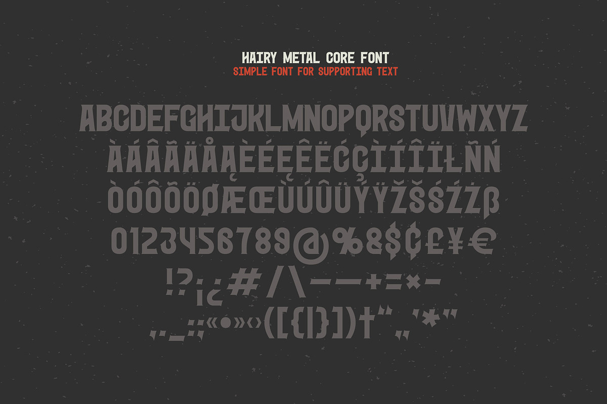 Hairy Metal - Hardcore Font, a Blackletter Font by Gleb Guralnyk (Photo 10 of 10)