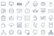 Office Line Icon Vector Set SVG, an Outline Icon by Ghagra (Thumbnail 2 of 3)