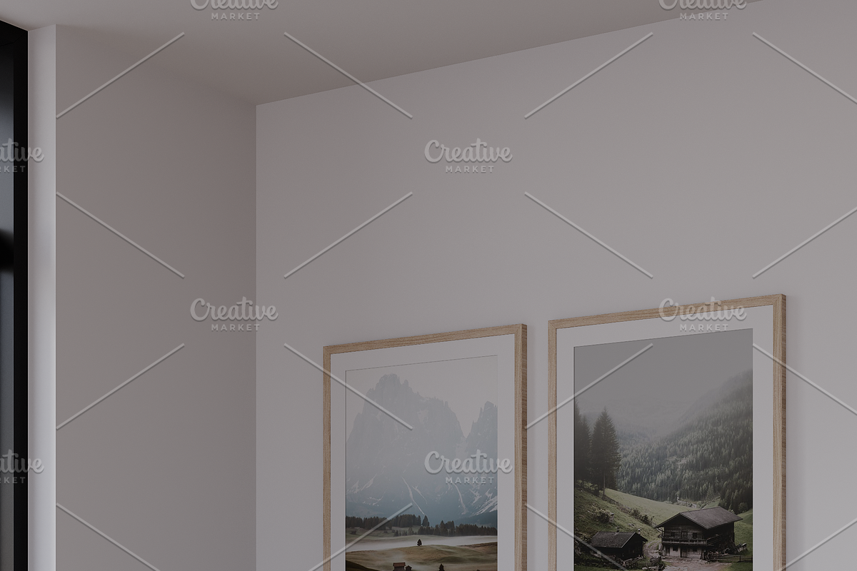 Double vertical frame mockup - 50x70, a Household Mockup by Hunny Badger (Photo 6 of 6)