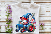 4th Of July gnomes Tractor Clipart, an Illustration by Rose Art (Thumbnail 6 of 6)