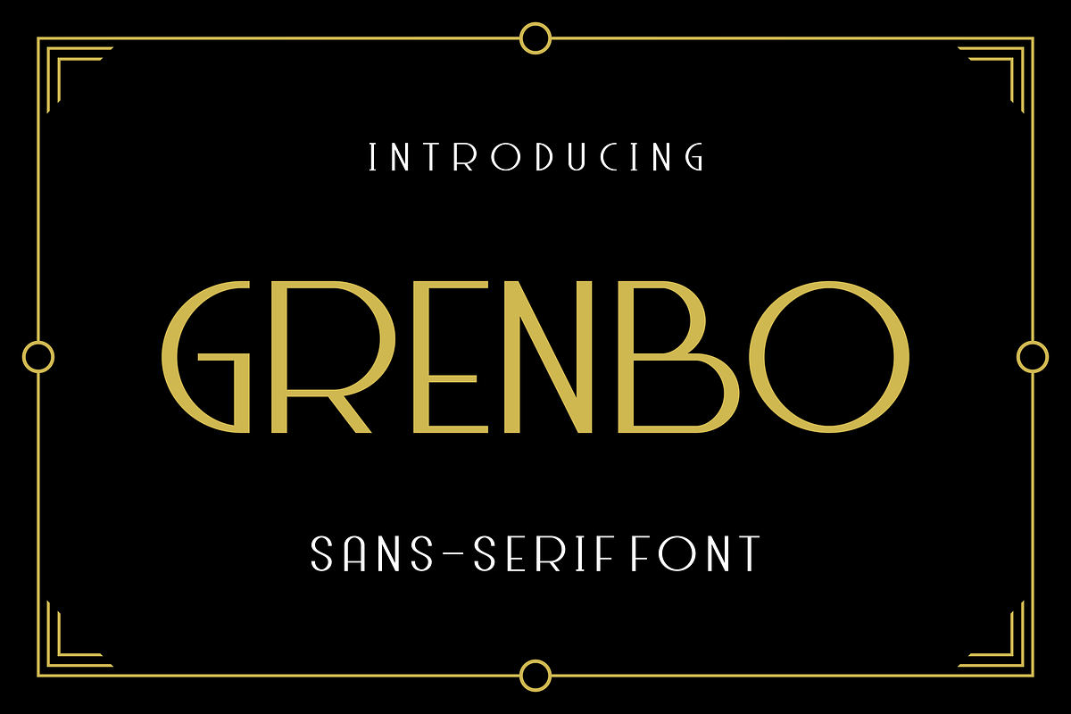 Grenbo - Sans Serif Font, a Sans Serif Font by lelevien (Photo 1 of 4)