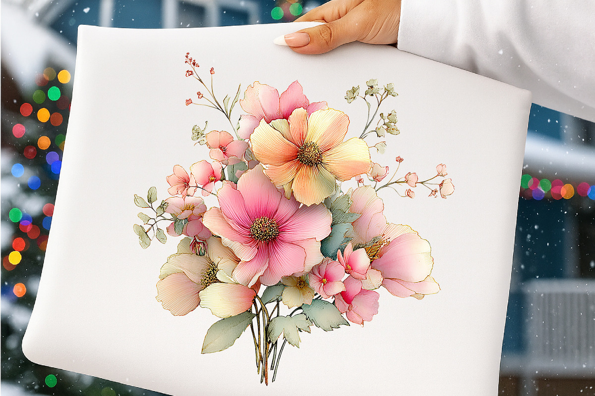 Summer Flowers Clipart PNG, an Illustration by SinaCreation (Photo 3 of 6)