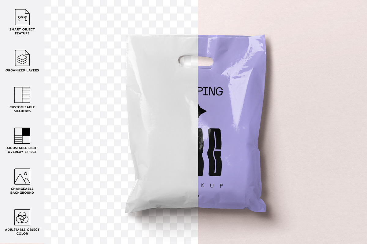 D Cut Plastic Bag Mockup, a Product Mockup by MockupCraft (Photo 2 of 6)