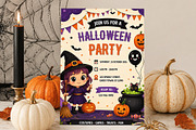 Kids Halloween Party Invitation, an Invitation Template by Arslan (Thumbnail 1 of 5)