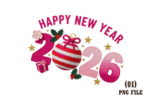 Happy New Year 2026 PNG, Christmas, an Illustration by DreamArtGraphic