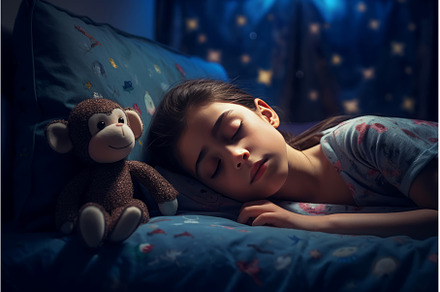 Little brunette girl sleeping, a Person Photo by Ylivdesign