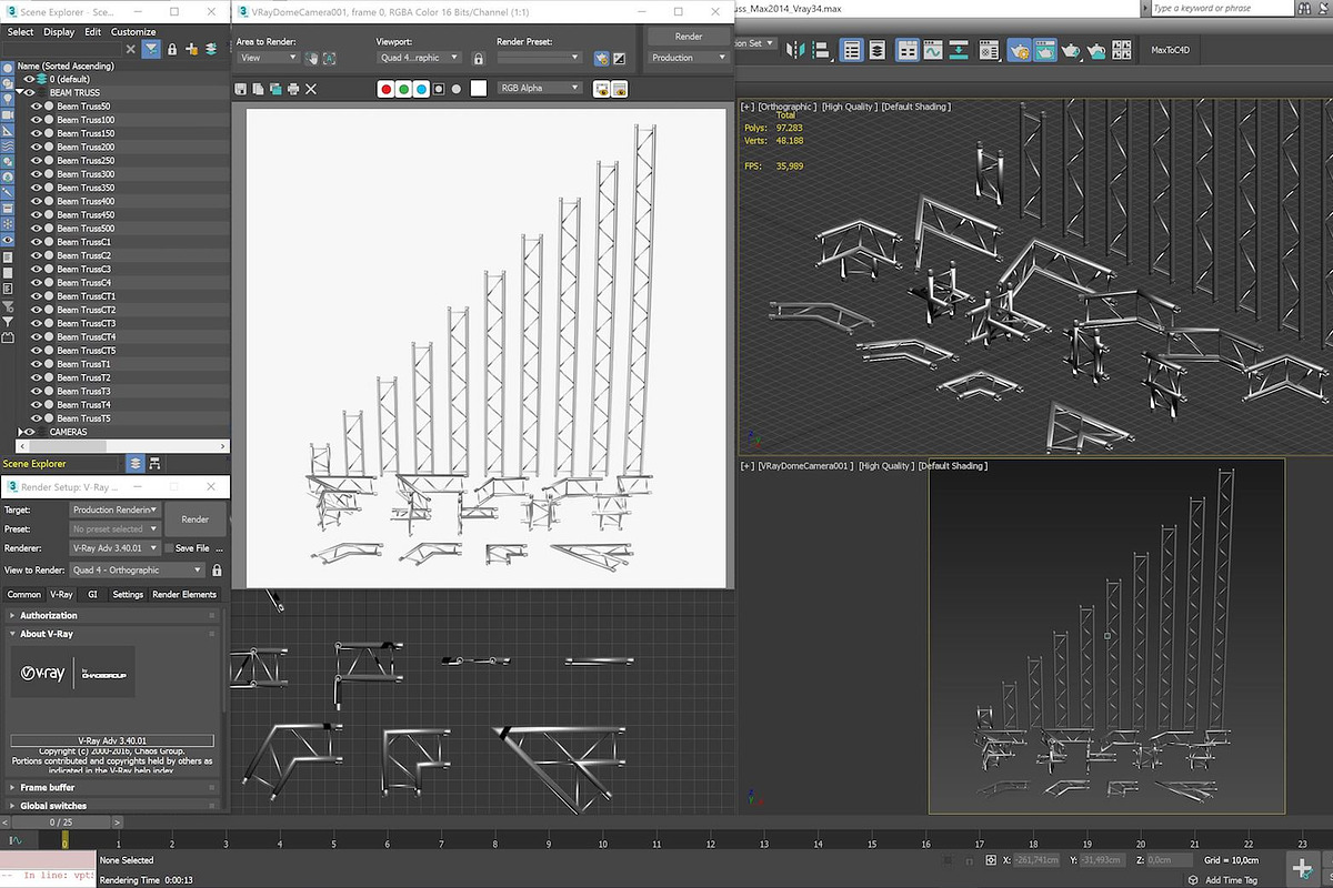 Trusses Collection - 129 PCS Modular, a Furniture 3D Model by akerStudio (Photo 20 of 88)