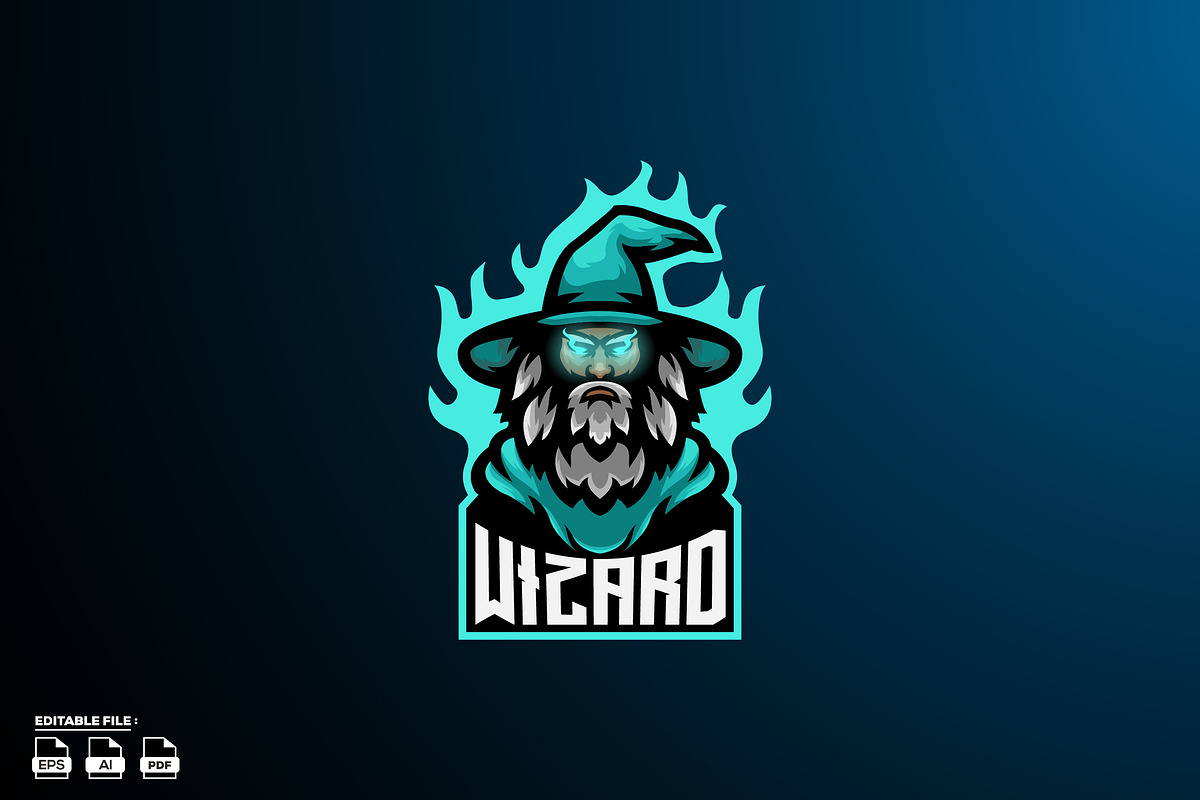 Wizard Esport Mascot Logo Design, a Branding & Logo Template by LOGTURNAL
