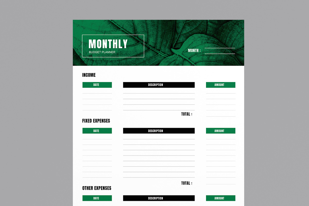 Budget Planner Template, a Stationery Template by MightyDesign (Photo 4 of 8)