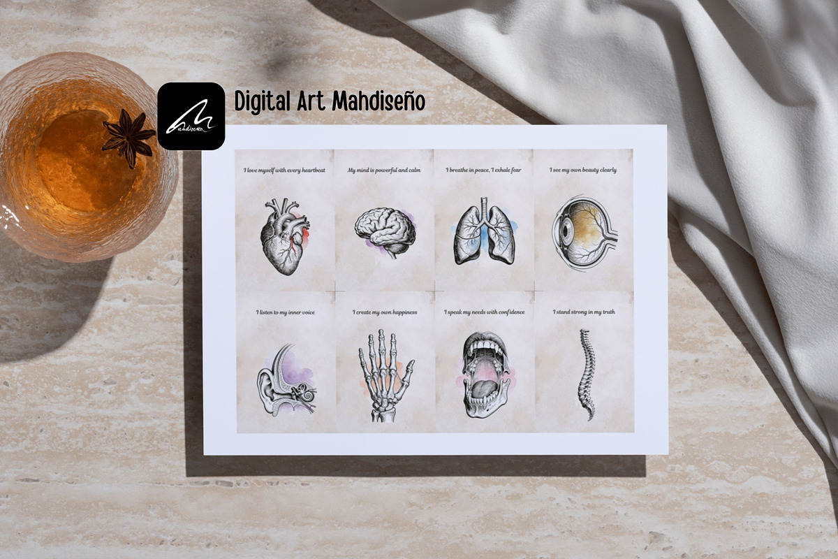 Valentine Self Love Affirmation Card, a Card Template by Digital Art Mahdiseño (Photo 7 of 10)