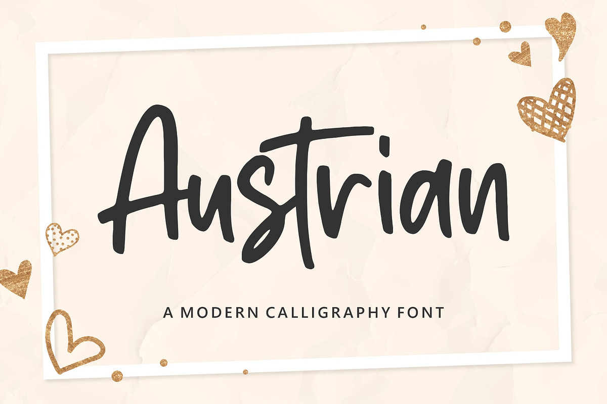 Austrian - Modern Calligraphy Font, a Script Font by Balpirick Studio (Photo 1 of 7)