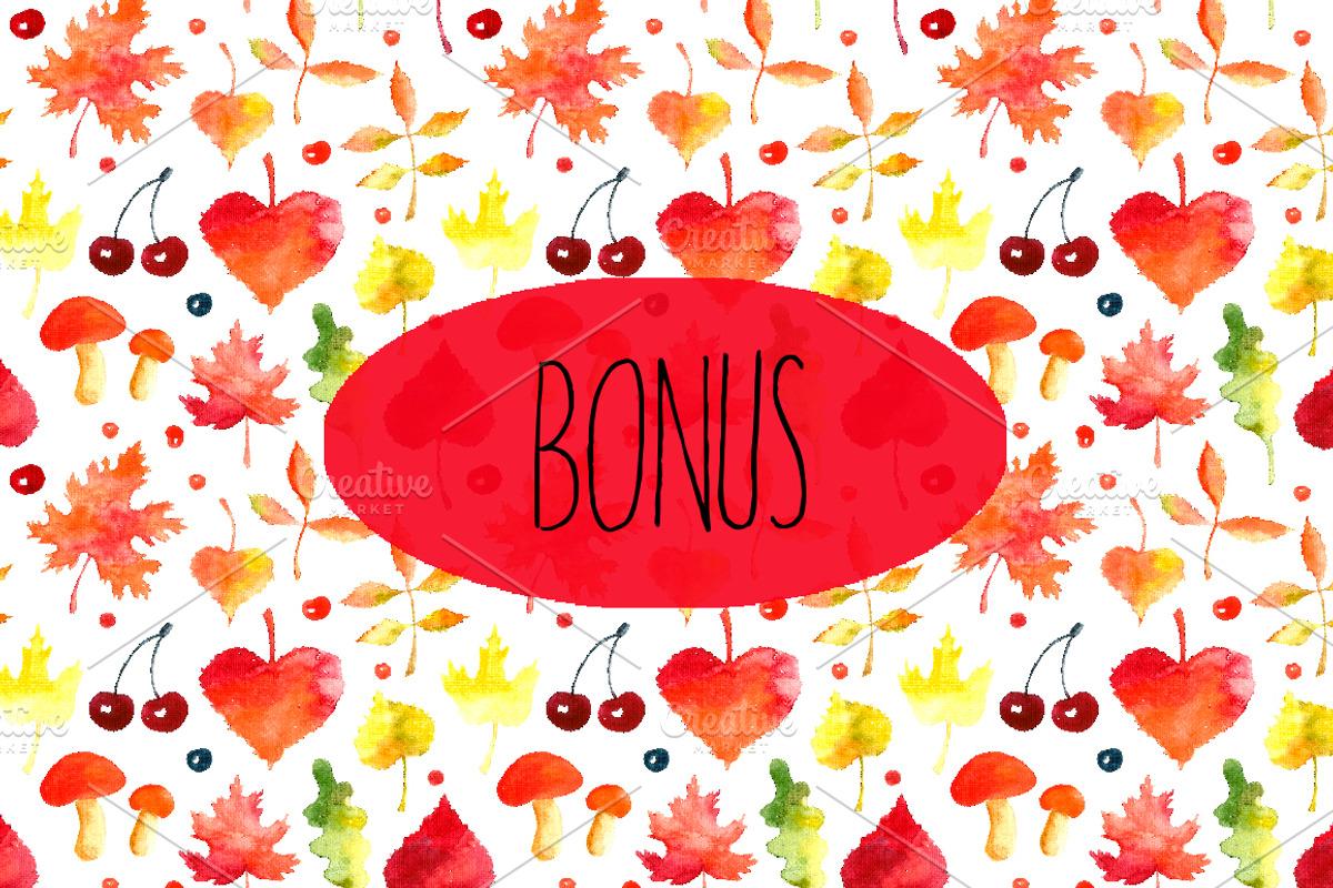 Watercolor autumn clipart., an Animal Illustration by Vikeriya (Photo 5 of 5)