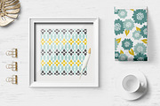 Modern Teal, Grey & Mustard Patterns, a Pattern Graphic by Wild Twig Co (Thumbnail 3 of 5)