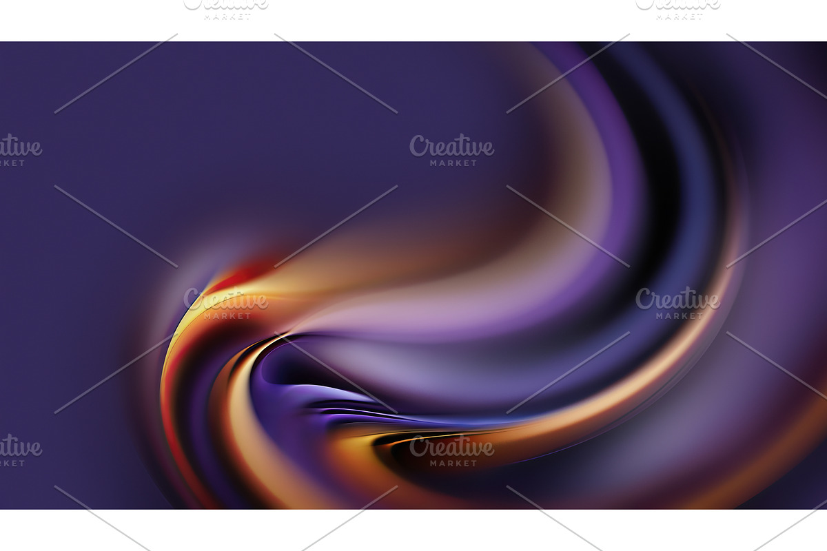 Vivid Swirls of Color Create an, an Illustration by BazziBa♥