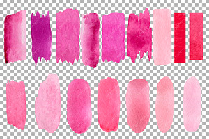 Pink Dream Watercolor Brush Strokes