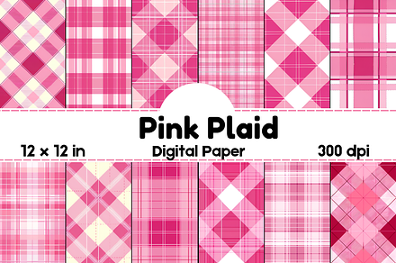 Pink Plaid Seamless Pattern