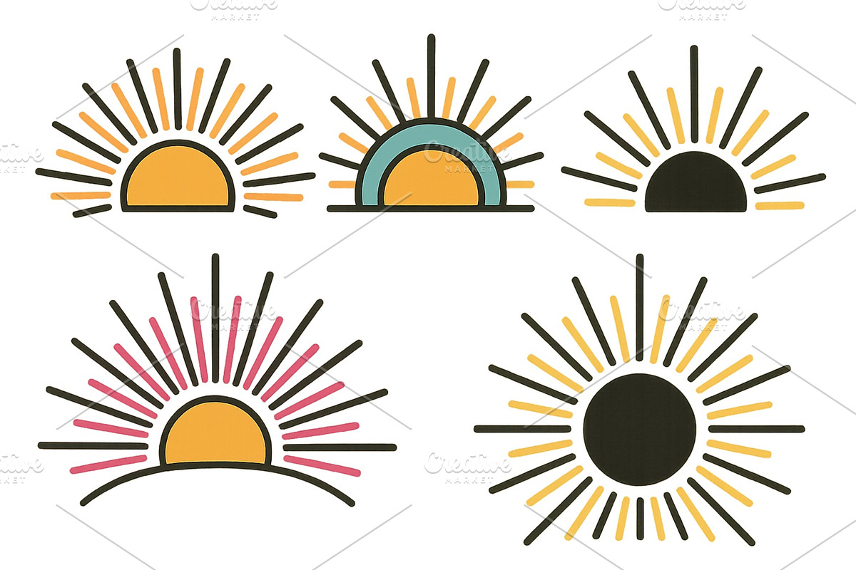 Vector illustration of various sun, an Illustration by ZinetroN