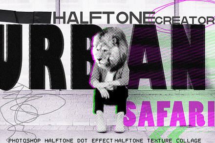 Halftone dot collage creator, an Object Graphic by LaVika