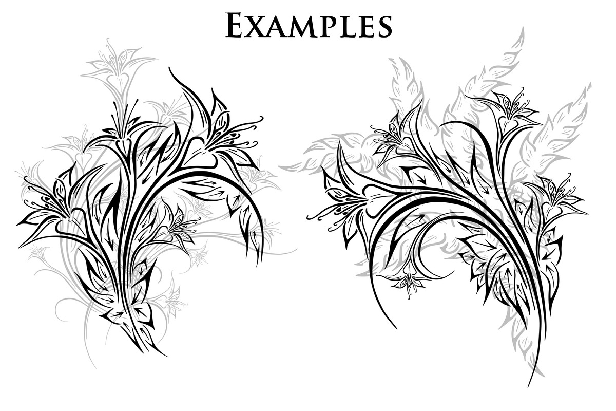 39 Flower Ornament Brushes, a Brush Add-On by xresch (Photo 7 of 8)