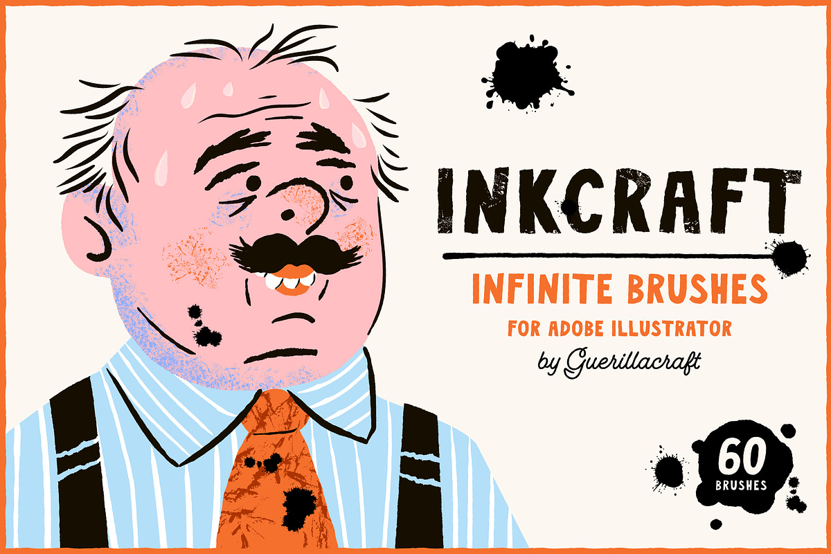 InkCraft | Illustrator Brushes, a Brush Add-On by Guerillacraft (Photo 1 of 7)