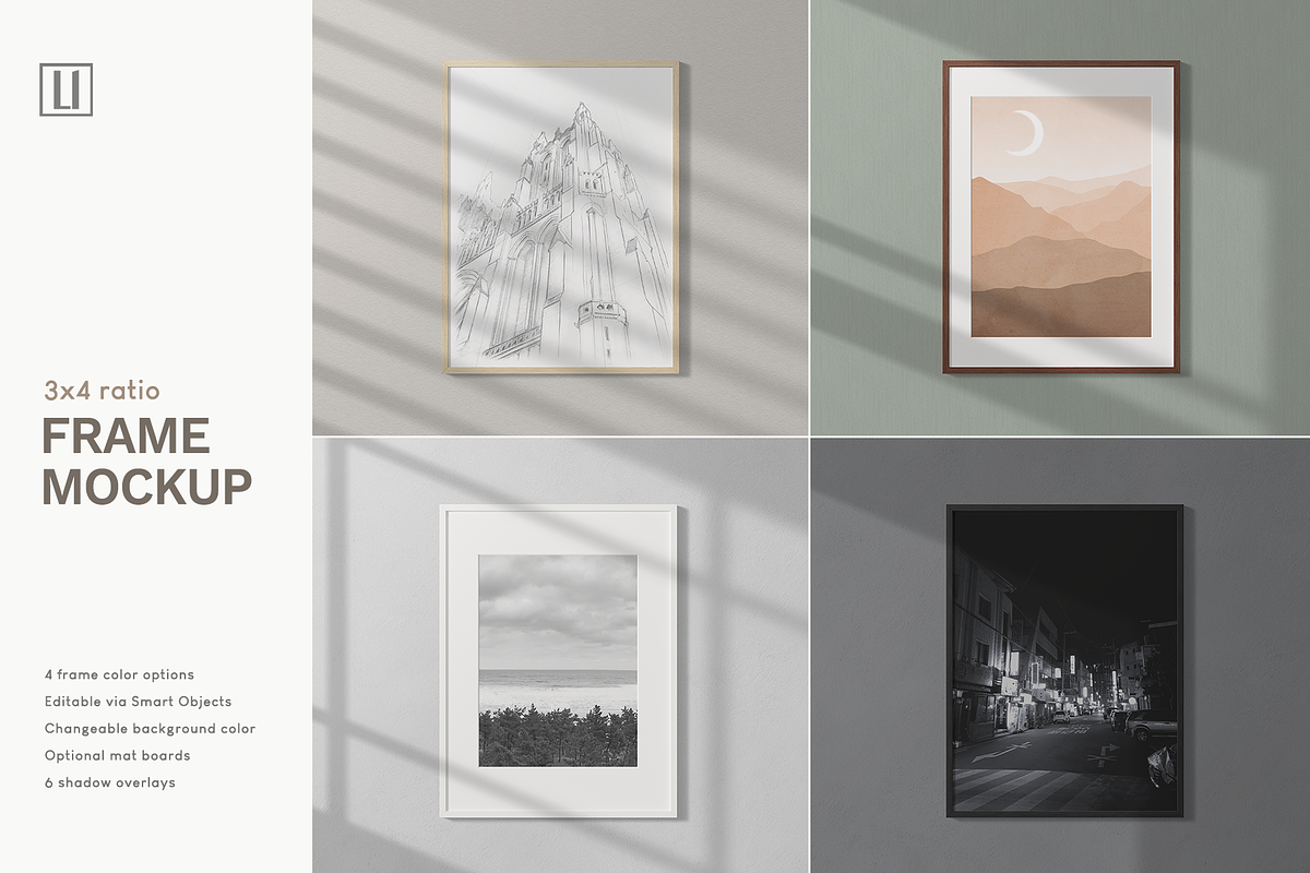 3x4 Frame Mockup, a Print Template by Lelu Art Design (Photo 1 of 11)