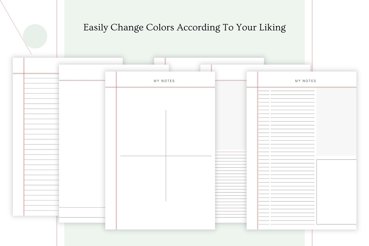 Digital Notes Templates, a Stationery Template by CreativeBundlex (Photo 3 of 8)