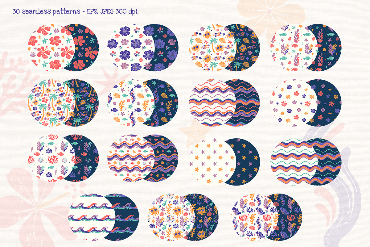 Tropical Summer Vector Clipart, an Illustration by Hanna's ArtLab (Photo 3 of 7)