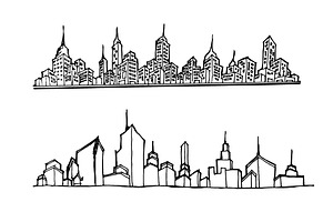 32 Doodle Cityscape