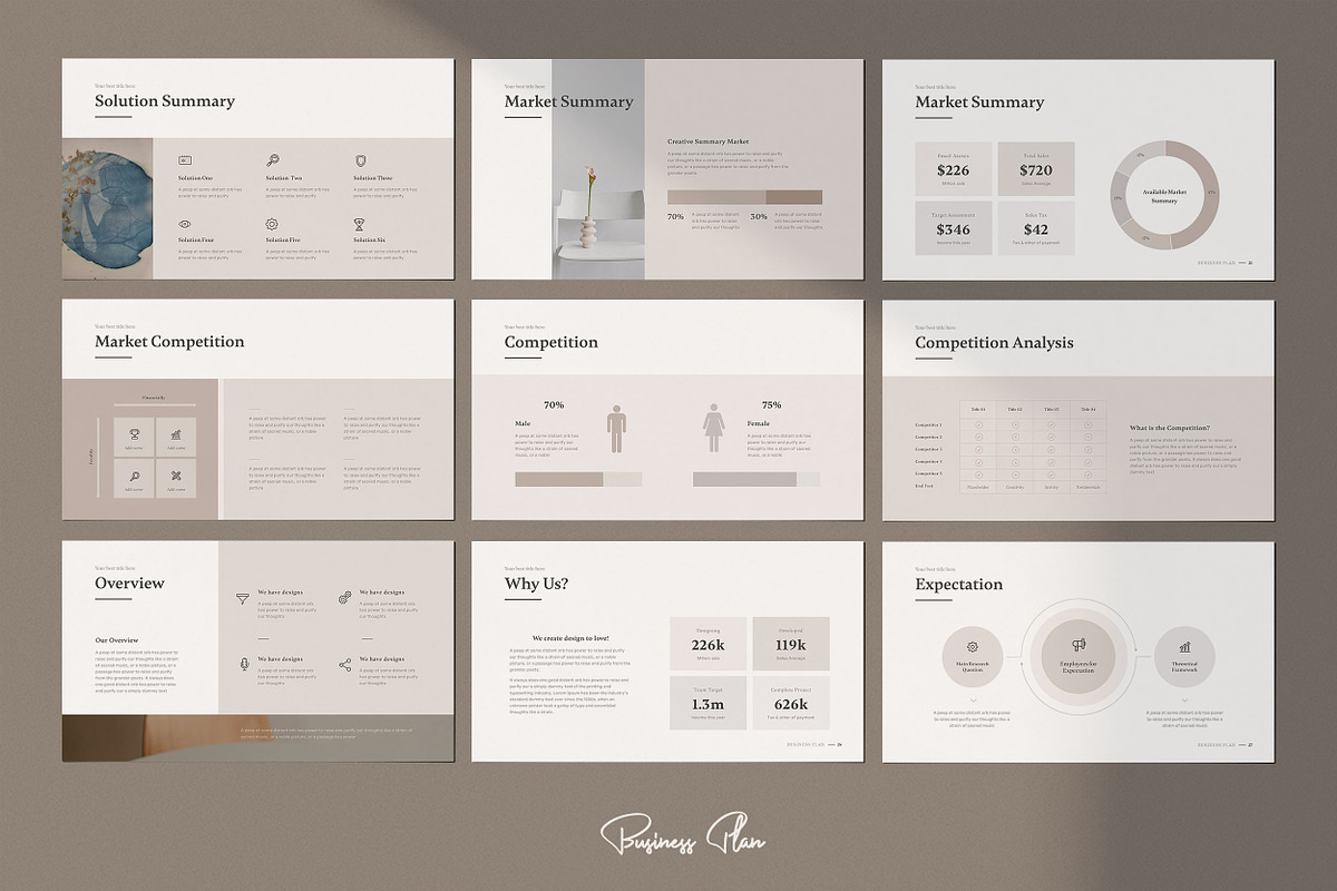 Business Plan Powerpoint Template, a Presentation Template by SlideCo (Photo 7 of 17)