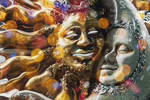 Venetian Sun and Moon mask, an Arts & Entertainment Photo by BOOCYS