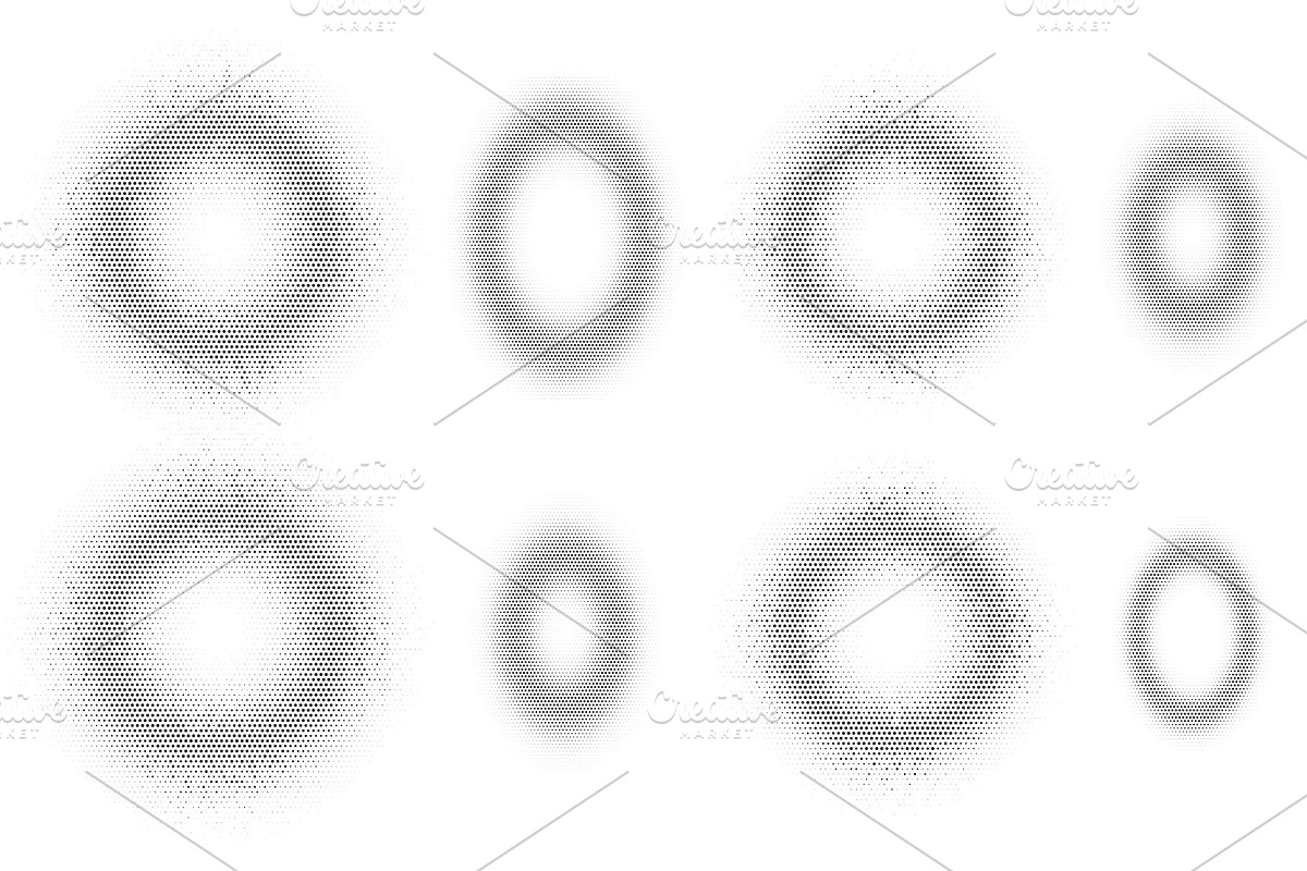 Geometric Halftone Frames Vol. 2, an Object Graphic by sivVector (Photo 3 of 4)