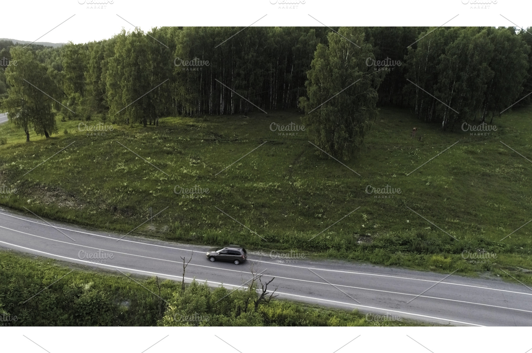 Aerial view of a countryside, a Transportation Photo by Media Whale Stock