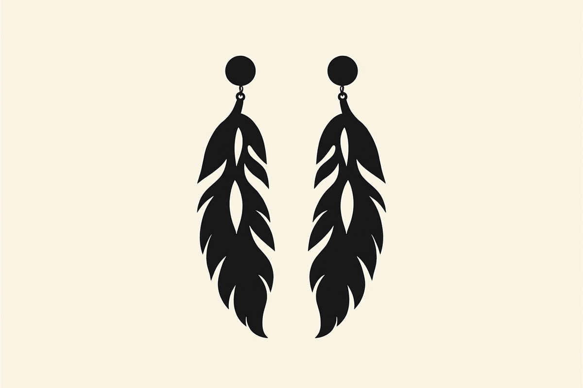 Leaf Earring Silhouette Bundle, an Object Graphic by abu67222 (Photo 3 of 11)