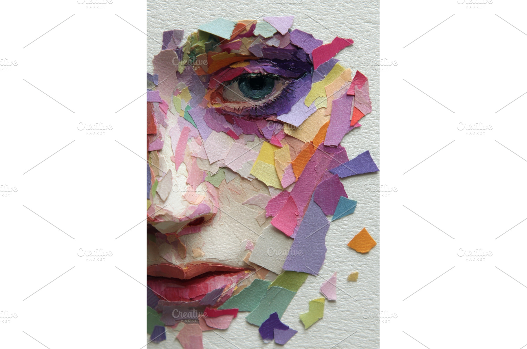 Pastel-colored paper collage artwork, an Arts & Entertainment Photo by ZinetroN
