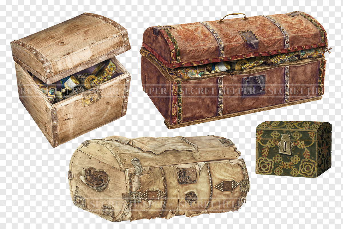 Vintage Treasure Chest Clipart, an Illustration by Secret Helper (Photo 5 of 8)