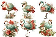 Whimsical Summer Flamingo Clipart, an Illustration by DreamArtGraphic (Thumbnail 5 of 5)
