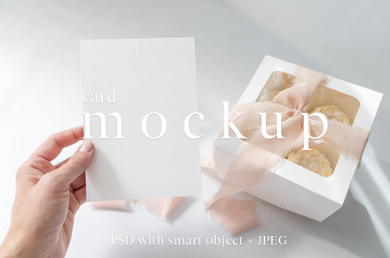 Party 5x7 Card Mockup with Cupcake