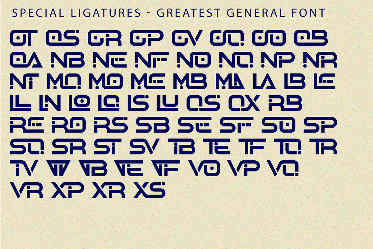 GREATEST GENERAL - Futuristic Font, a Sans Serif Font by 177Studio (Photo 8 of 9)