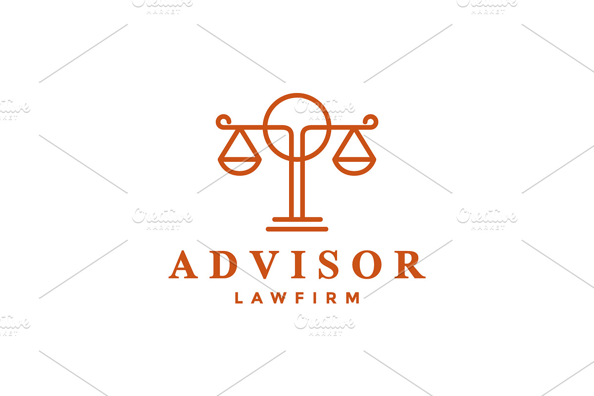 balance scale attorney law firm logo, a Branding & Logo Template by devastd