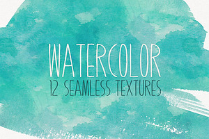 12 Seamless Watercolor Textures