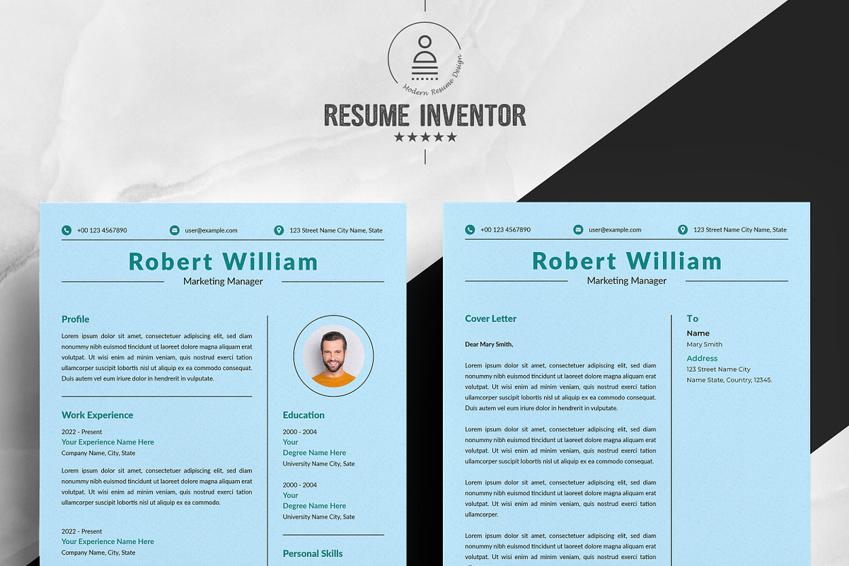 Bold Color Resume for Designers preview 2