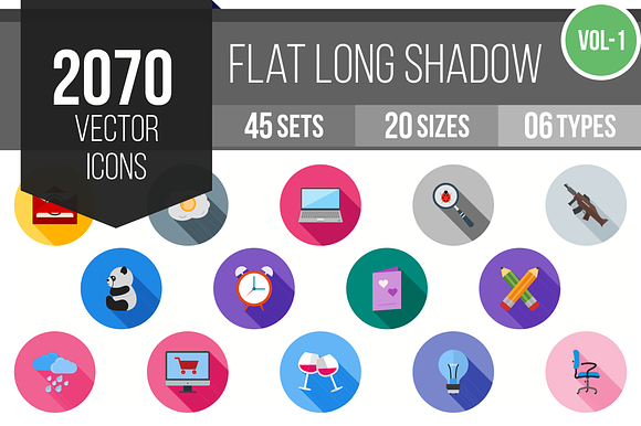 2070 Flat Shadowed Icons (V1)