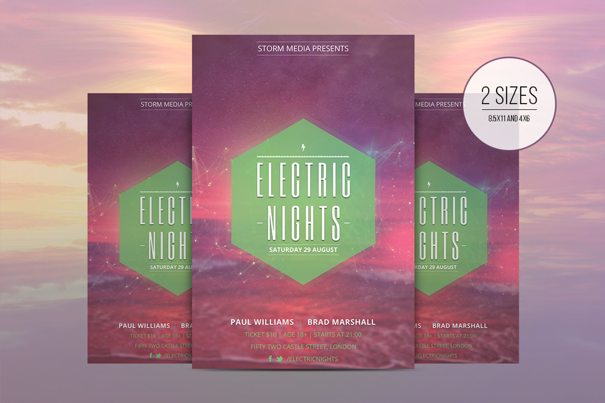 Electronic Music Festival Flyer, a Flyer Template by PSD Storm (Photo 1 of 4)