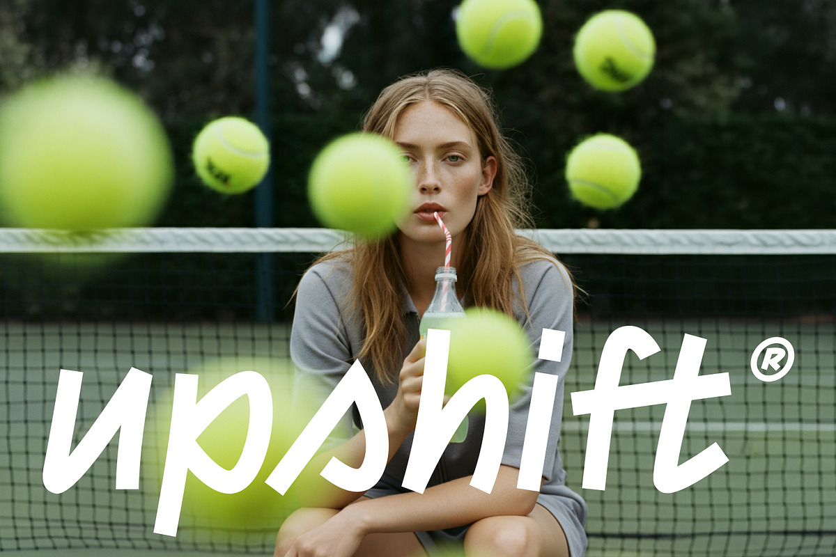 Upshift display typeface, a Script Font by Fenrir_Design (Photo 1 of 8)