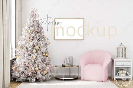 Christmas Frame Mockup, a Poster Template by Mockup Shop